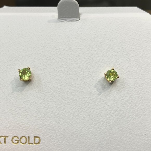 Peridot Gold Peridot Stud Earrings - Picture 3 of 5